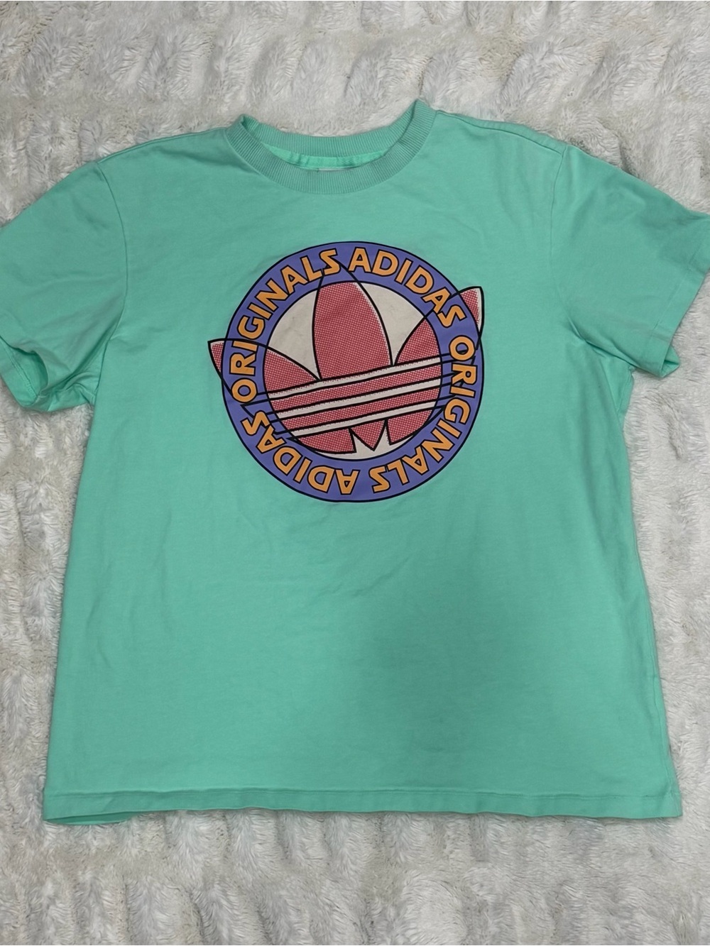 adidas Mint Green Graphic Short Sleeve Tee